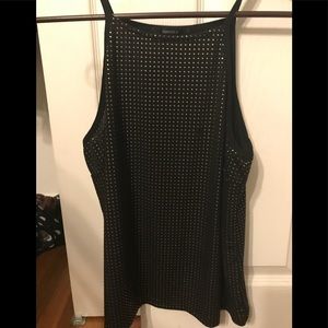 Black Halter Style Neckline Tank Top
